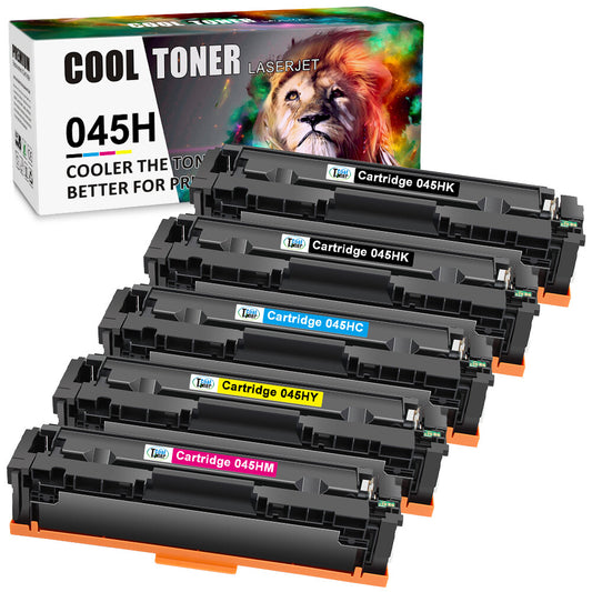 5PK Toner Compatible for Canon CRG 045 H imageClass MF632CDW LBP612CDW MF634CDW