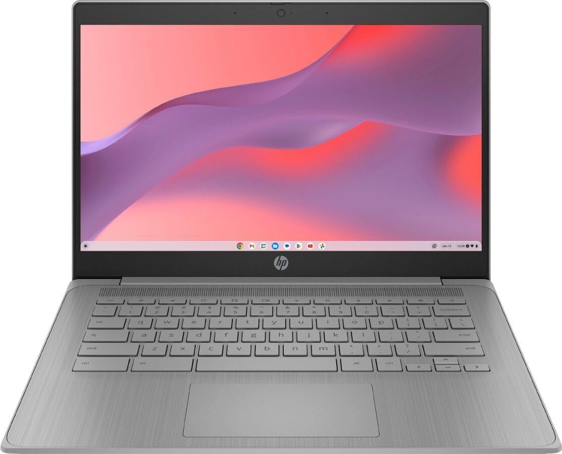 New HP Chromebook 14" HD Quad-Core Celeron N4120 4GB 64GB eMMC Webcam Chrome OS