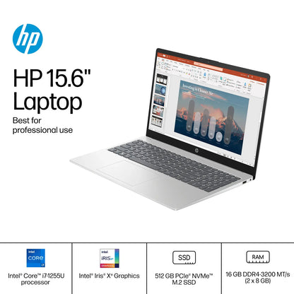 New HP 15.6" FHD Touchscreen Core i7-1255U 16GB 512GB PCIe SSD Webcam Windows 11