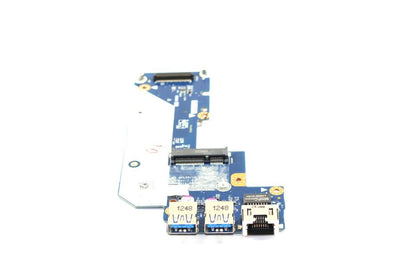 Dell Inspiron 7520 2 USB Ethernet LAN PCB Connector Board LS-8242P N7JHH 0N7JHH