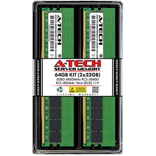 64GB 2x32GB PC5-4800 EC8 RDIMM Supermicro H13DSH H13SSH H13SVW-NT-OS1 Memory RAM