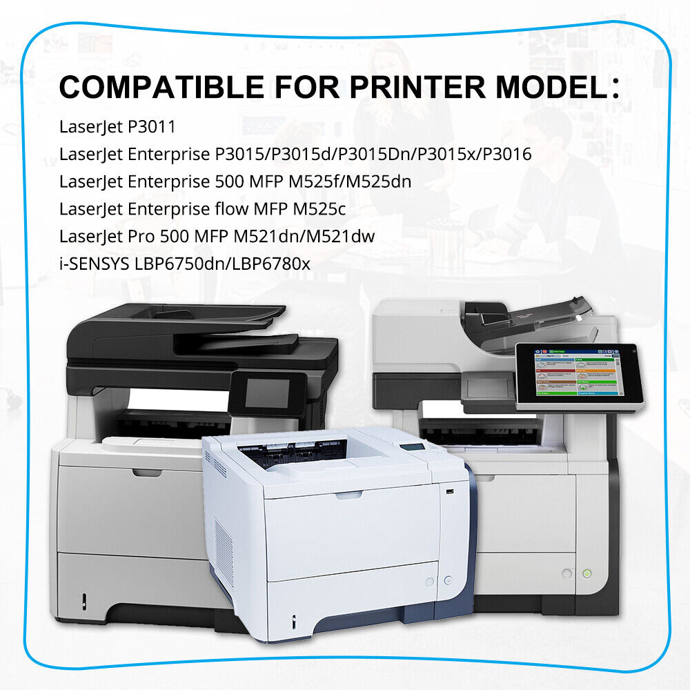 10pk High Yield CE255A Toner for HP 55A LaserJet MFP M521DZ M521DX M521DN M521DW
