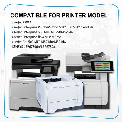 10pk High Yield CE255A Toner for HP 55A LaserJet MFP M521DZ M521DX M521DN M521DW