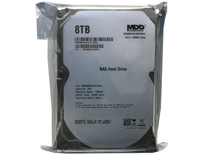 MDD 8TB 7200RPM 256MB Cache SATA 6.0Gb/s 3.5" Hard Drive for NAS Network Storage