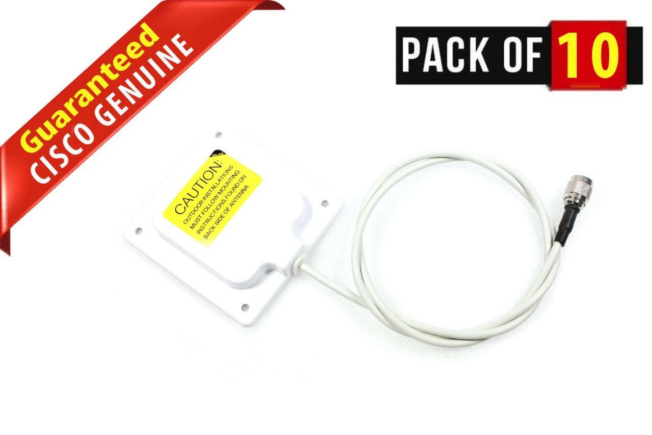 Lot x 10 OEM Cisco AIR-ANT2460P-R 6 DBI Patch Antenna W/Cable 6 DBI Patch PR-TNC