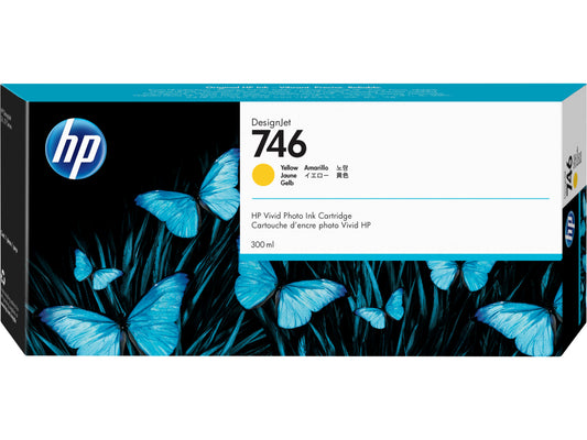 HP 746 300-ml Yellow DesignJet Ink Cartridge, P2V79A