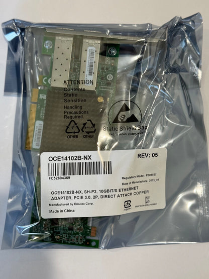 NEW EMULEX OCE14102B-NX 10GBase-CRx2 SFP+ NIC Card PCI Express Network Adapter