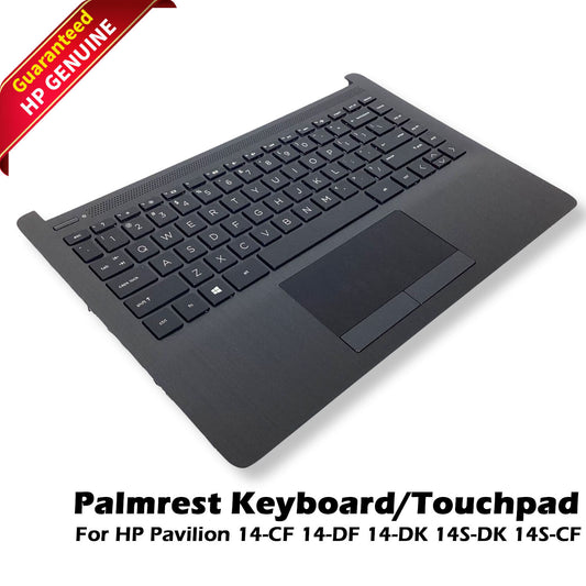 HP Pavilion 14CF 14DF 14DK Palmrest Non-Backlit US Keyboard Touchpad L24818-001