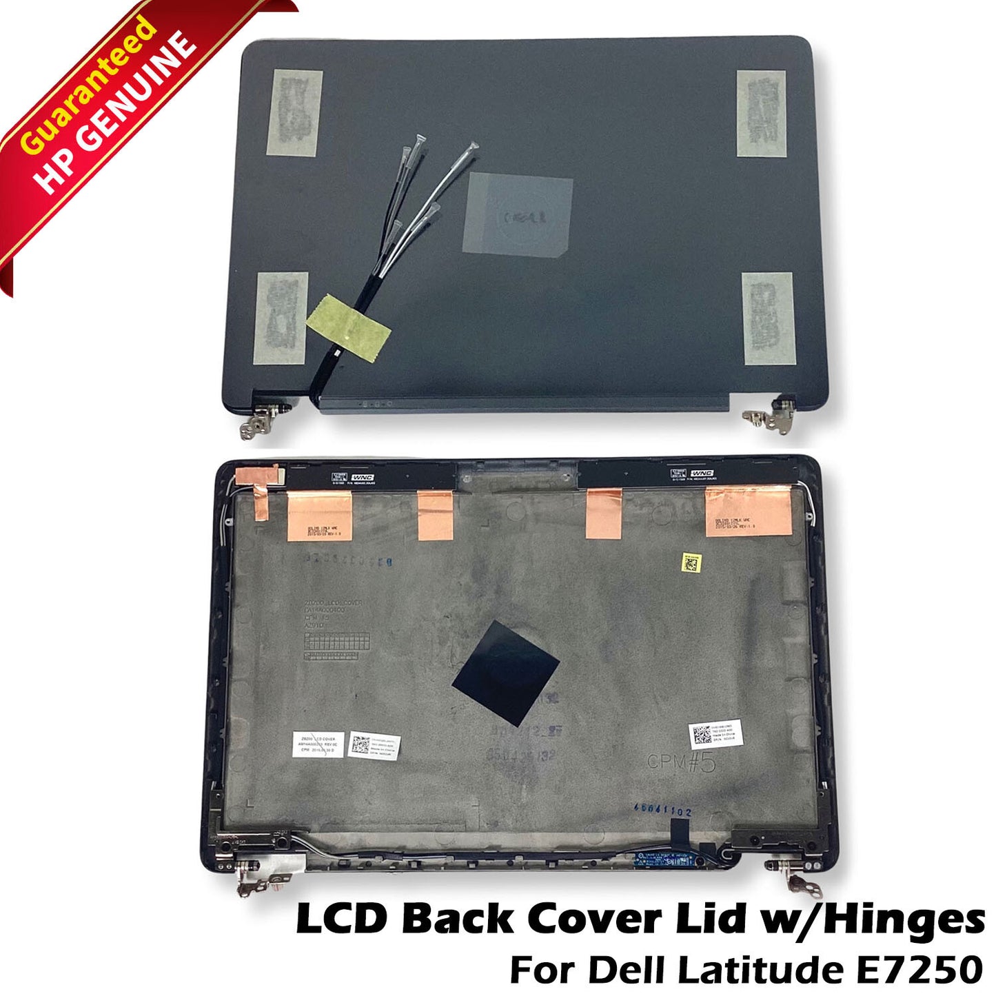 Dell Latitude E7250 12.5" LCD Back Cover Lid Assembly with Hinges 4XG2K C10V8