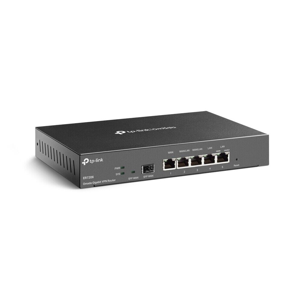 TP-Link ER7206 | Omada 5-Port Gigabit Multi-WAN VPN Router | 2 Config WAN/LANs