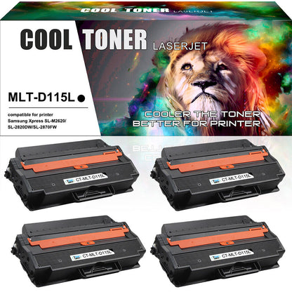4PK MLT-D115L Toner Cartridge for Samsung Xpress SL-M2830DW SL-M2880FW Printer