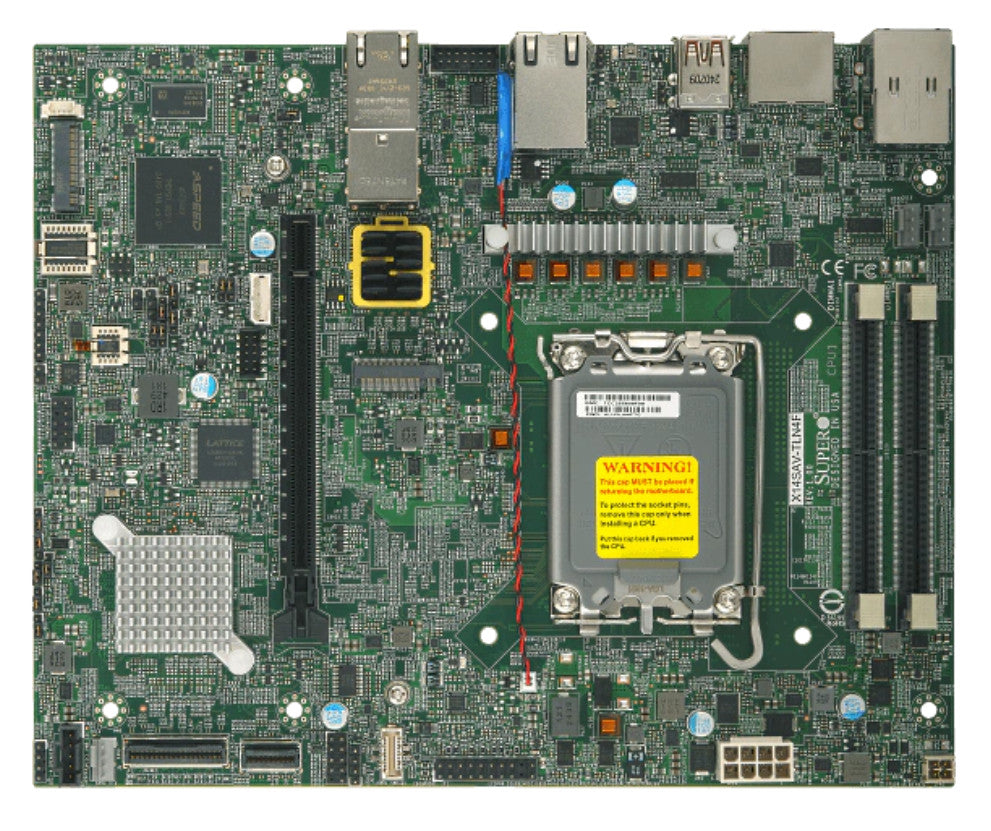 SuperMicro X14SAV-TLN4F Motherboard Embedded,FlexATX,ARL-S,UP,PCH W880,Quad LAN