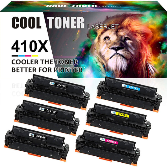 6 x Toner Compatible with HP CF410X M452dn M452dw M477 M477fdw M477fnw Printer
