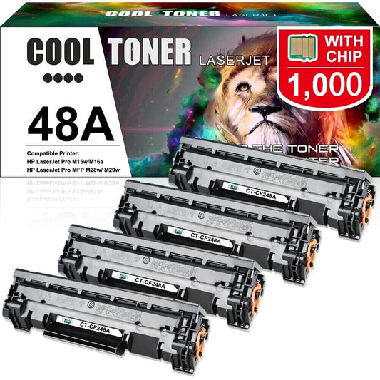 4x Toner Compatible with HP 48A CF248A LaserJet Pro M15w M16a MFP M28w M29w M28a
