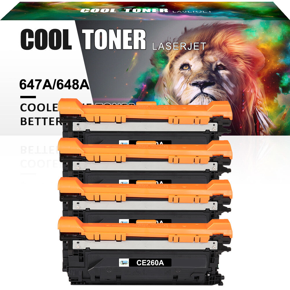 4PK CE260A 647A Black Toner for HP Color LaserJet CP4025 CP4025n CP4025dn