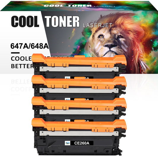 4PK CE260A 647A Black Toner for HP Color LaserJet CP4025 CP4025n CP4025dn