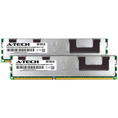 A-Tech 64GB 2x 32GB 4Rx4 PC3-8500R DDR3 1066 LV ECC RDIMM REG Server Memory RAM (NOT FOR HOME PC)