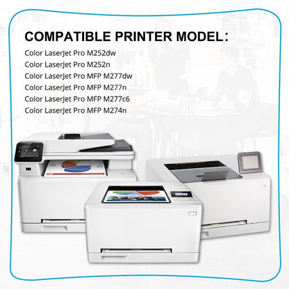 5 Pack CF400X 201X Toner Compatible with HP Color LaserJet Pro MFP M277dw M277c6