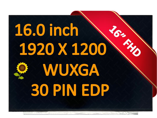 16" for ASUS 18010-16030600 1920x1200 30 Pin LCD Non-Touch Screen Display Panel