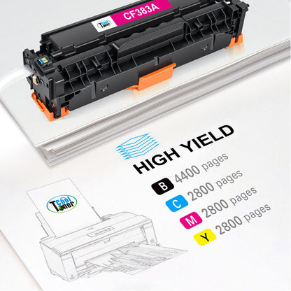 12PK CF380A Toner Cartridge Set for HP 312A LaserJet Pro MFP M476dn M476dw M476n