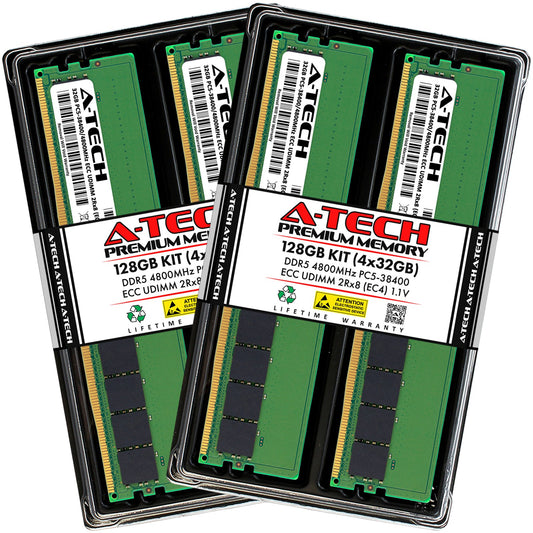 128GB 4x32GB PC5-4800 EC4 UDIMM ASRock Rack AM5D4ID-2L+/BCM W680D4U Memory RAM