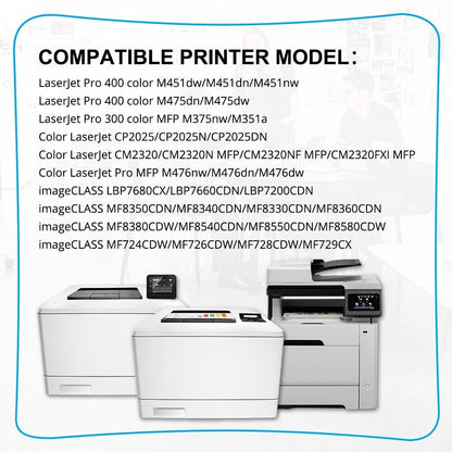 4P CE410X-CE413A 305X Toner For HP LaserJet Pro 300 400 Color MFP M375nw M451nw