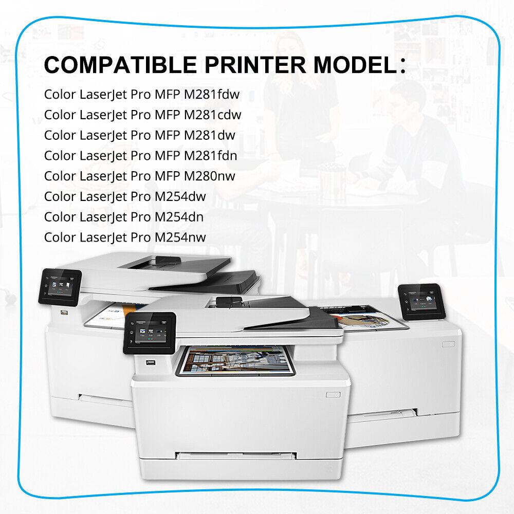 2PK CF500X Toner Compatible With HP 202X Color LaserJet M254 MFP M280nw M281cdw