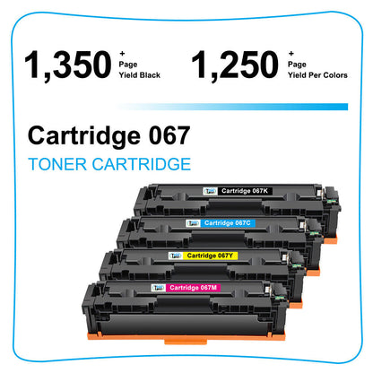 5PK Premium 067 BCYM for Compatible For Canon 067 LBP633Cdw Toner Cartridge