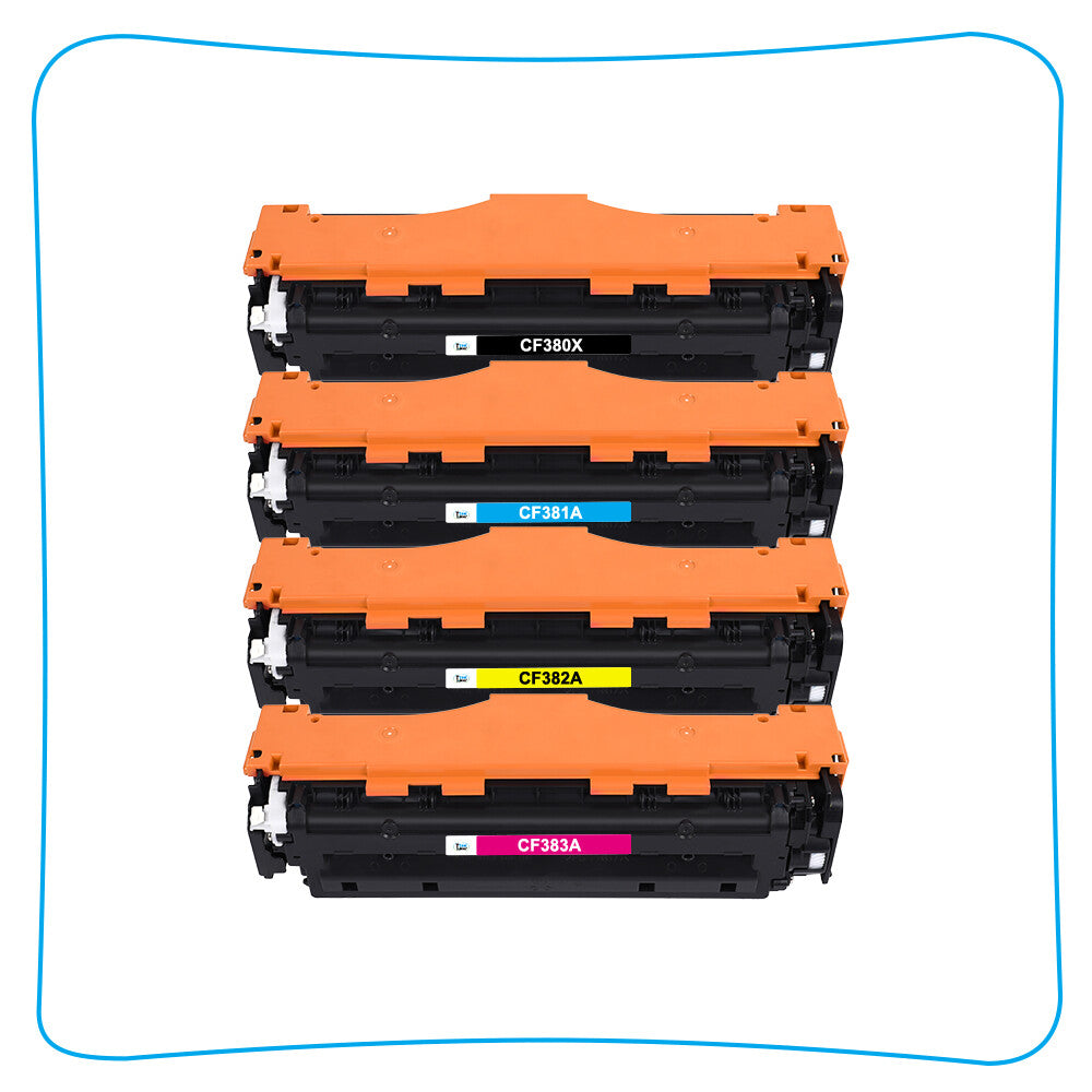 10x Compatible With HP 312A CF380A - CF383A LaserJet Pro MFP M476nw M476dn Toner