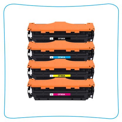 10x Compatible With HP 312A CF380A - CF383A LaserJet Pro MFP M476nw M476dn Toner