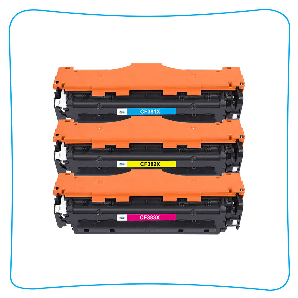 3 CF381A 382A 383A CF380X Toner Compatible With HP LaserJet M476dn M476dw M476nw