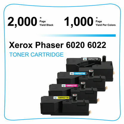 16 Pack Color Toner Compatible for Xerox WorkCentre 6027 6025 Phaser 6022 6020