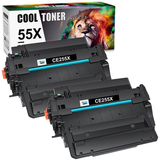 2PK 55X Toner For HP LaserJet Pro 500 MFP M521dw M521dx M521dn M521dz