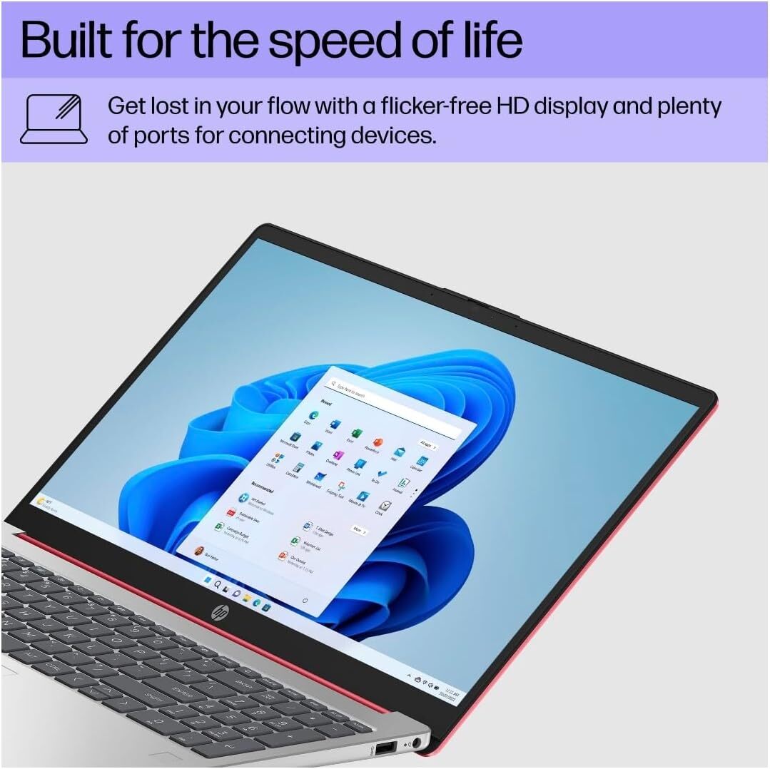 HP 15 Laptop 15.6" HD Pentium Quad-Core N200 8GB 128GB UFS Webcam Win 11 Silver