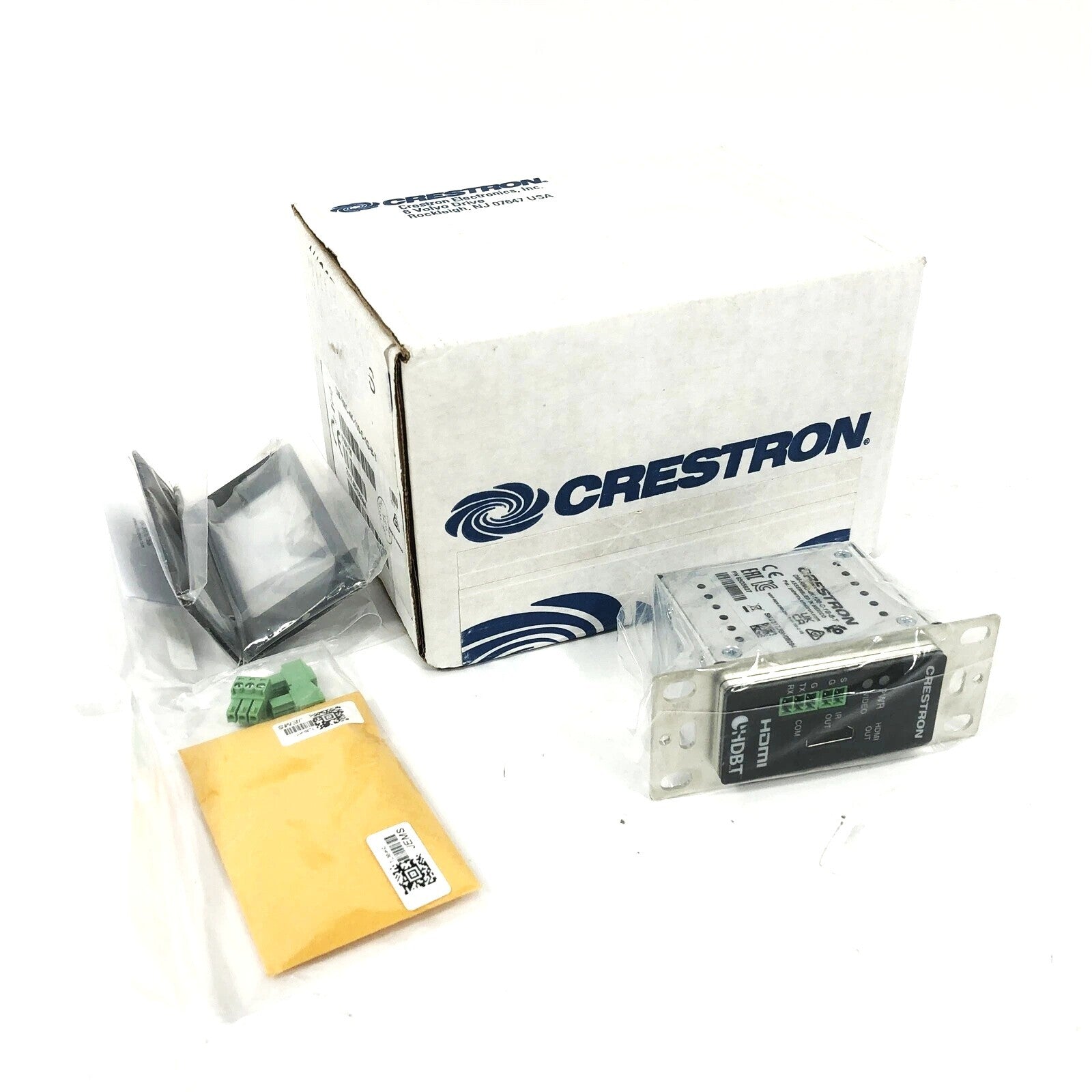 Crestron DM-RMC-4K-100-C-1G-B-T Wall Plate 4K DM 8G+ Receiver & Room C ...