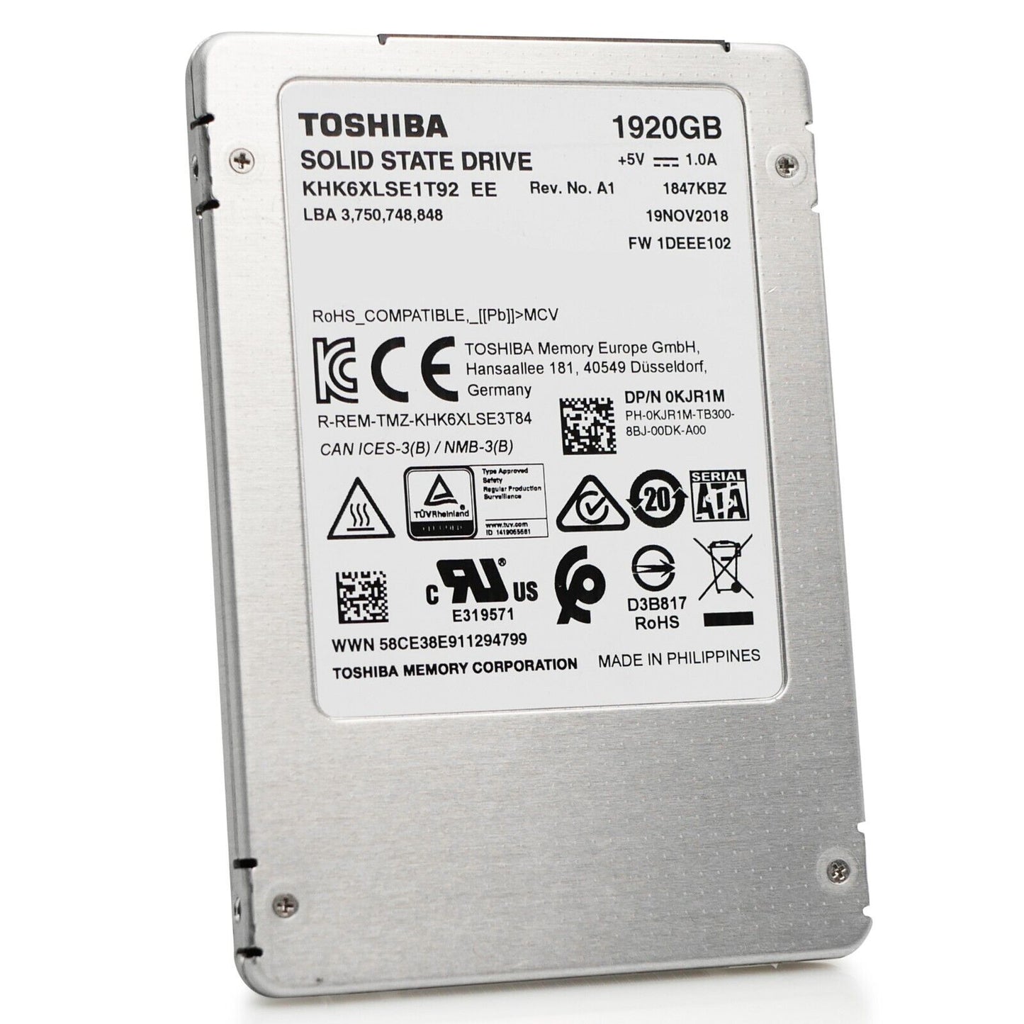 Toshiba HK6-DC 1.92TB ~2TB SATA 6Gb/s TLC 2.5in Data Center SSD - KHK6XLSE1T92