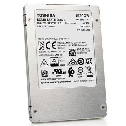Toshiba HK6-DC 1.92TB ~2TB SATA 6Gb/s TLC 2.5in Data Center SSD - KHK6XLSE1T92
