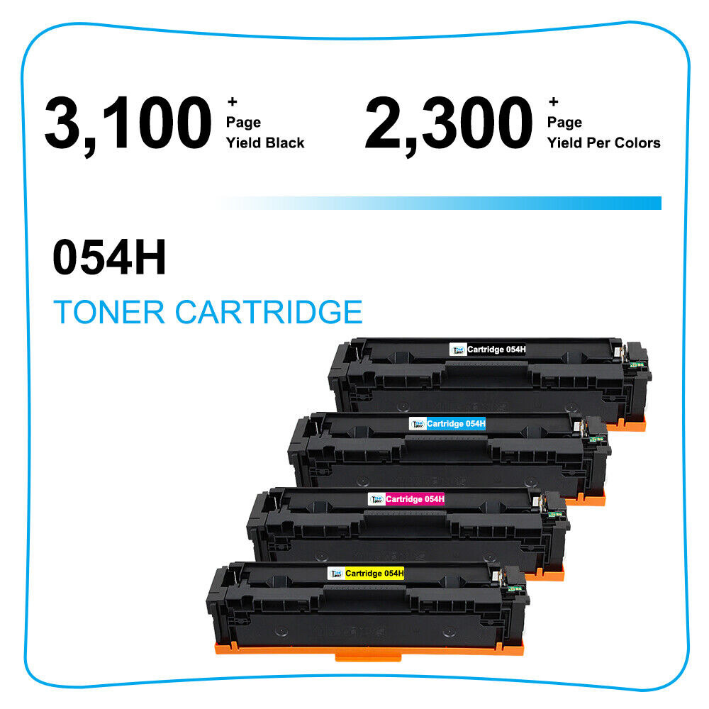 4PK Compatible for Canon 054H Toner Cartridge MF641cw MF642cdw 644cdw LBP622cdw