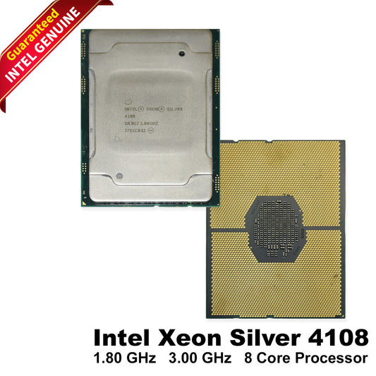 Lot of 5 Intel Xeon 4108 CPU Processor 8 Core 3GHz 11MB L3 85W BX806734108 SR3GJ