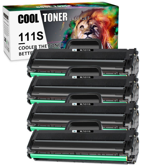 4PK Black MLT-D111S Toner Compatible For Samsung SL-M2024W SL-M2070F SL-M2071FW