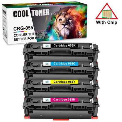 4PK For Canon 055 Toner Cartridge ImageCLASS MF743cdw MF741cdw CRG 055 With Chip