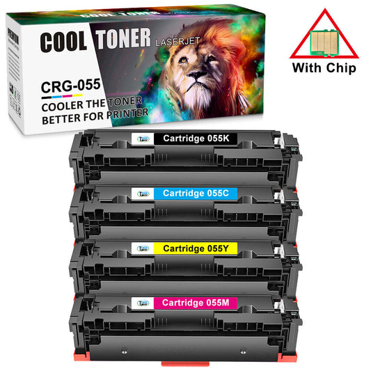 4PK For Canon 055 Toner Cartridge ImageCLASS MF743cdw MF741cdw CRG 055 With Chip