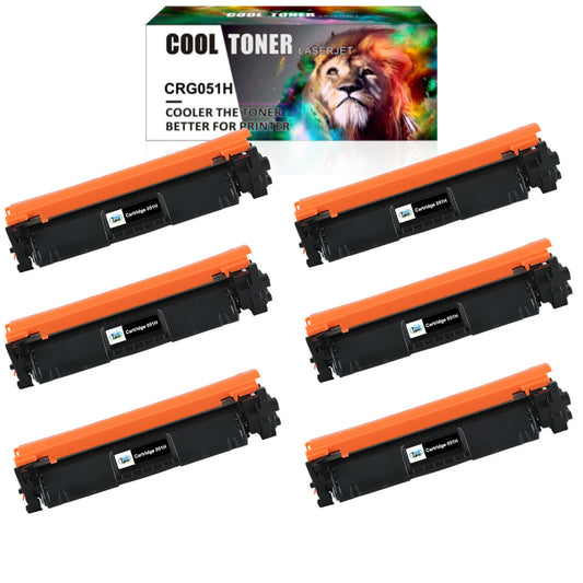 6 Pack CRG051 Toner Compatible For Canon 051 LBP162dw MF264dw MF267dw MF269dw