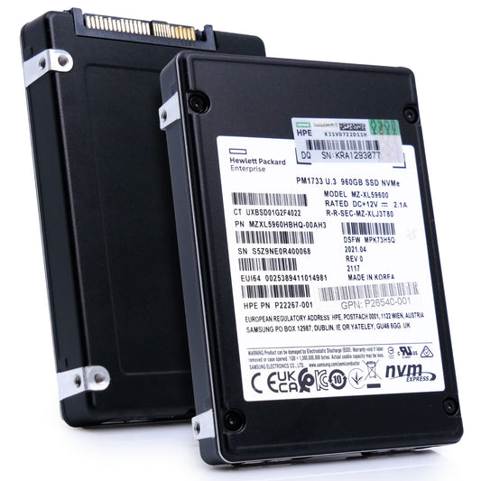 HP/Samsung PM1733 960GB NVMe PCIe Gen 4.0 U.3 2.5" Enterprise SSD - P26540-001