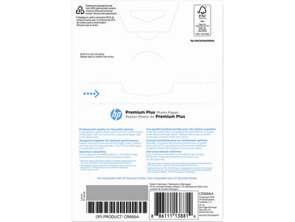 HP Premium Plus Soft-gloss Photo Paper | 100 Sheets | 4 x 6 in | CR666A
