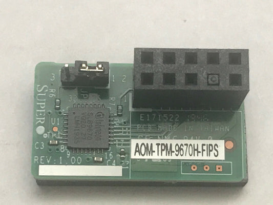 SuperMicro AOM-TPM-9670H-FIPS Horizontal TPM 2.0 10-pin