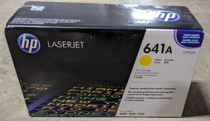 Genuine HP 641A C9722A Yellow Original Toner 8K Page LaserJet 4600 4610 4650 NEW