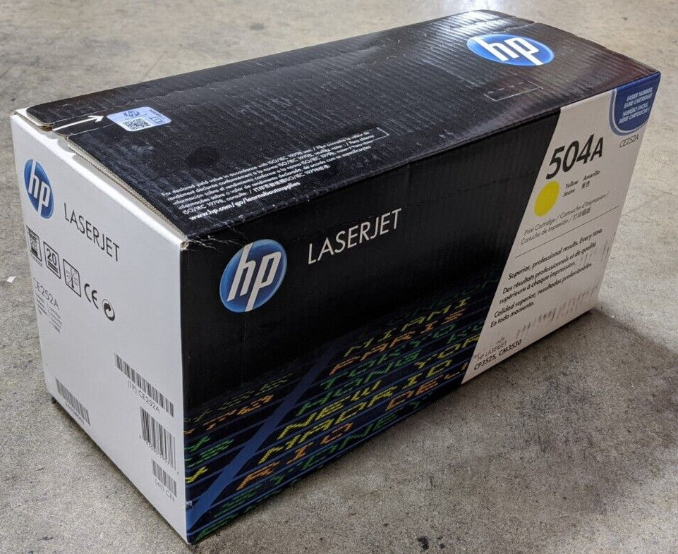 Genuine HP 504A CE252A Yellow Toner Cartridge 7K Page LaserJet CP3525 CM3530 NEW