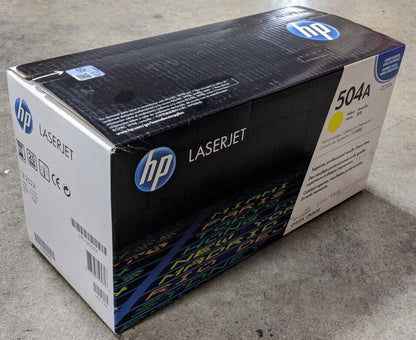 Genuine HP 504A CE252A Yellow Toner Cartridge 7K Page LaserJet CP3525 CM3530 NEW