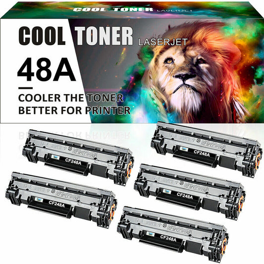 5-Pack CF248A Black Toner Replacement for HP 48A LaserJet Pro M15A M16W MFP M30W